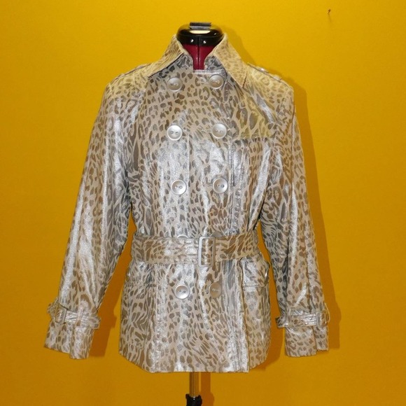 Lisa International Silvergray Animal Print Jacket - Picture 1 of 9